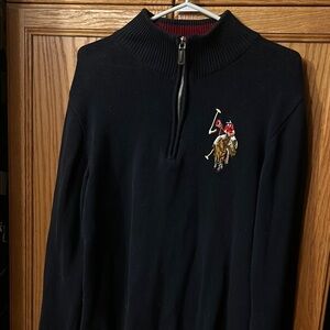 Black Polo by Ralph Lauren Half-Zip Sweater